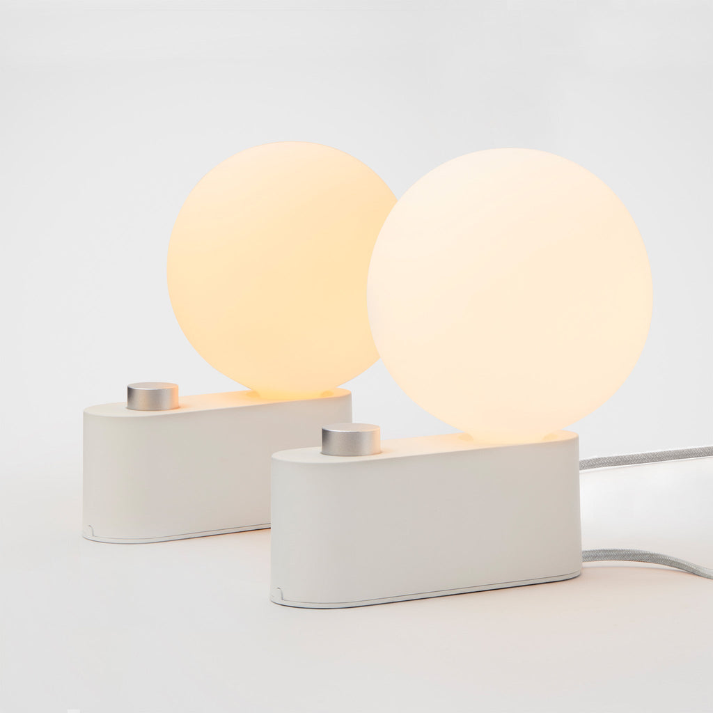 Lampe multi-usages en alumine couleur craie - Lot de 2