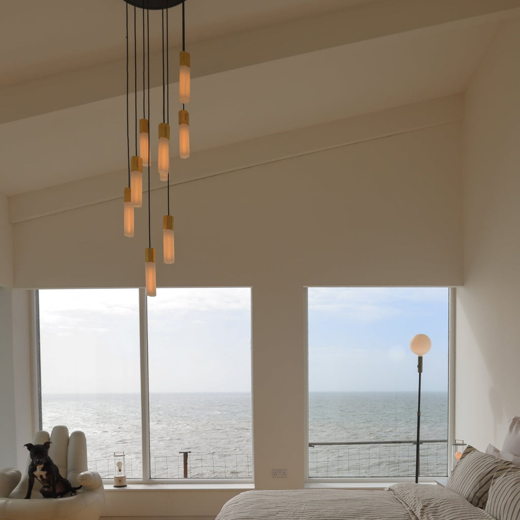 Pendentif Basalt Nine en laiton