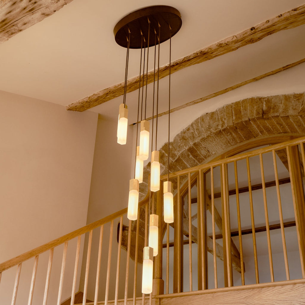 Pendentif Basalt Nine en laiton