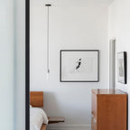 Pendentif simple en basalte et acier inoxydable