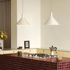 Suspension Bower moyenne en blanc huître