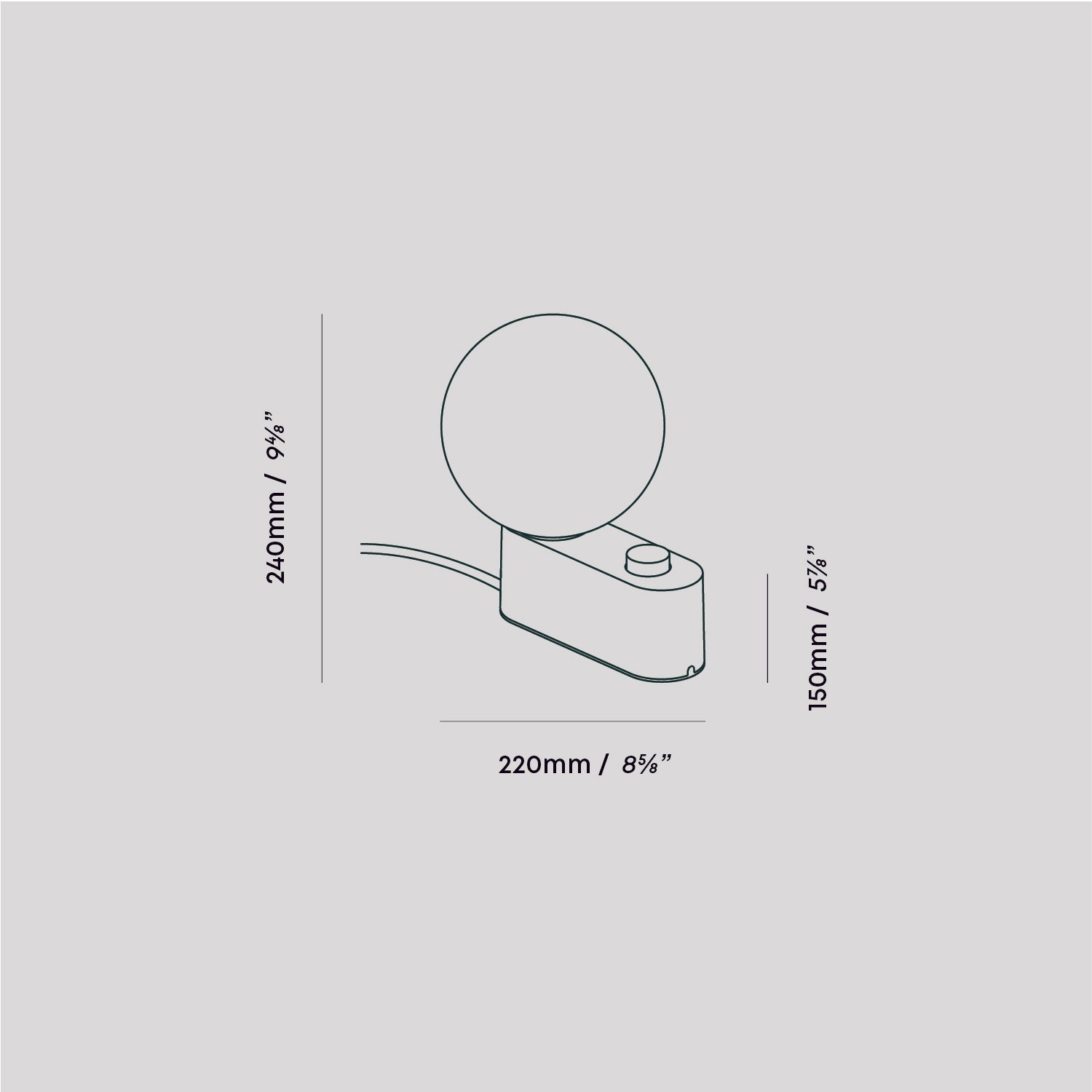 Lampe multi-usages en alumine couleur sauge