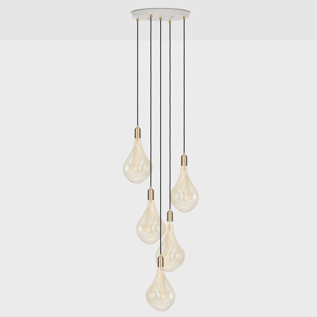 Cinq pendentifs en laiton + Voronoi III