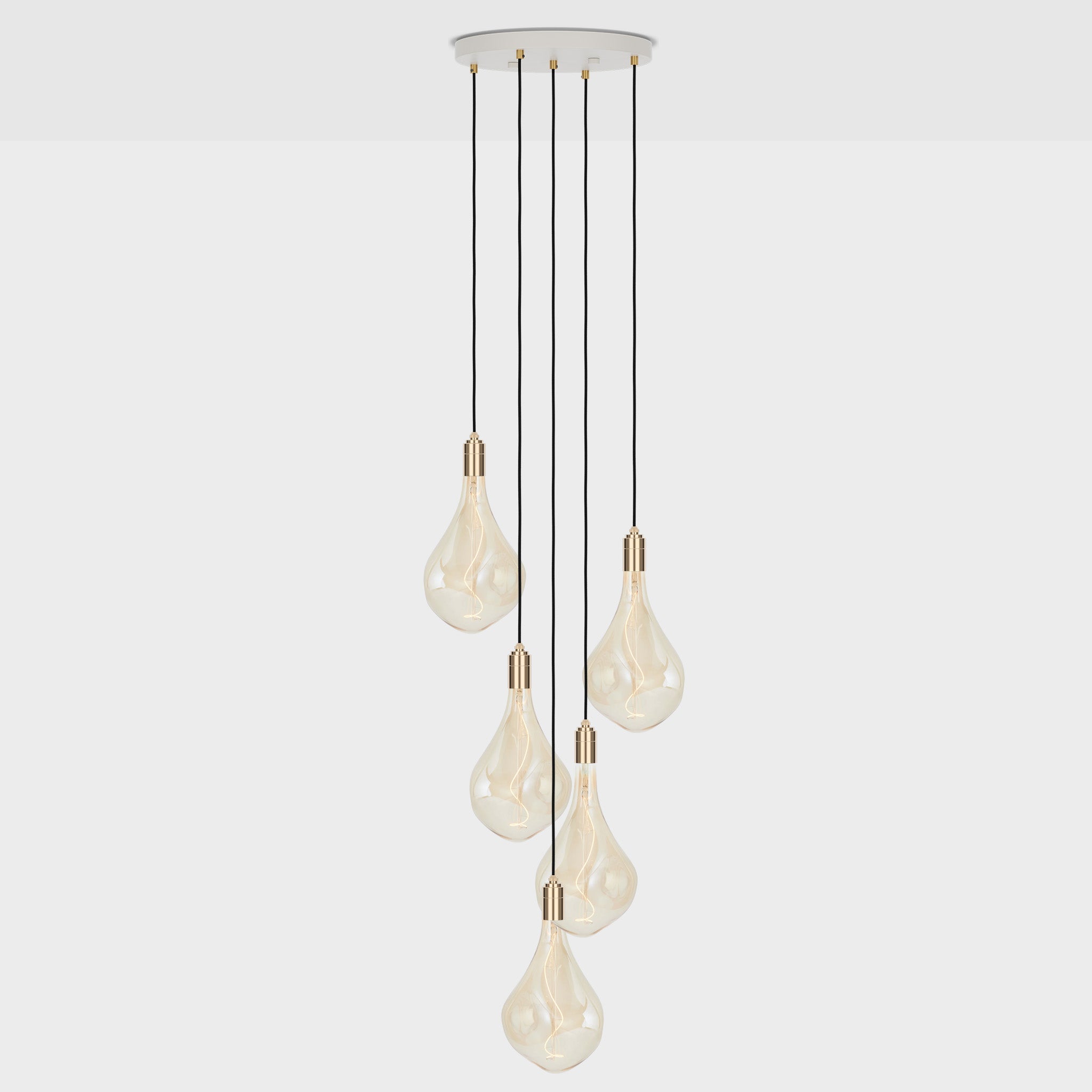 Cinq pendentifs en laiton + Voronoi III