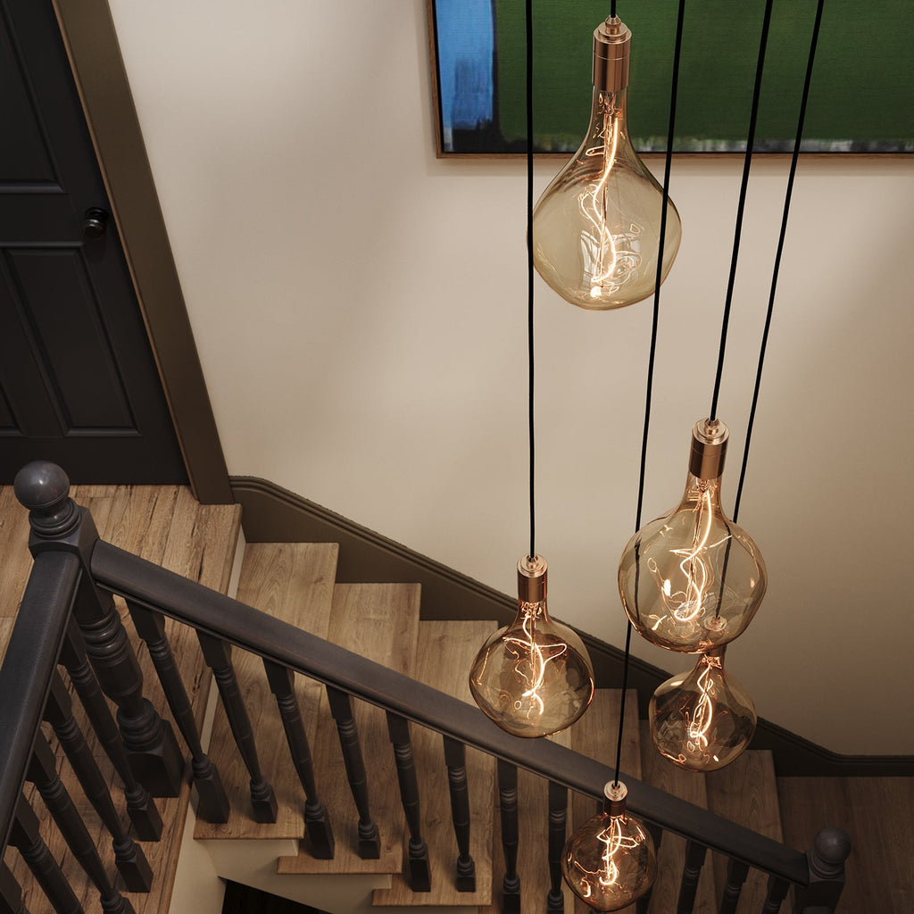 Cinq pendentifs en laiton + Voronoi III