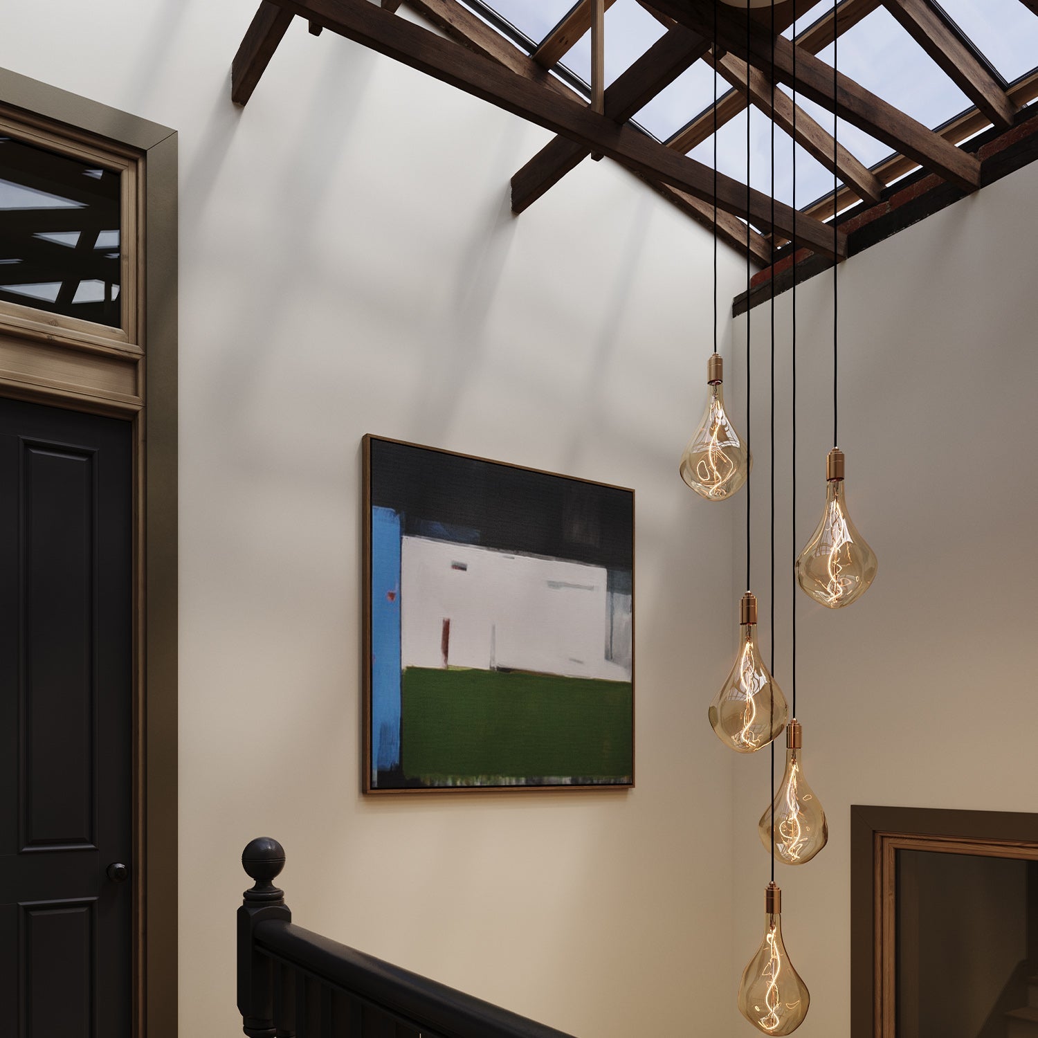 Cinq pendentifs en laiton + Voronoi III