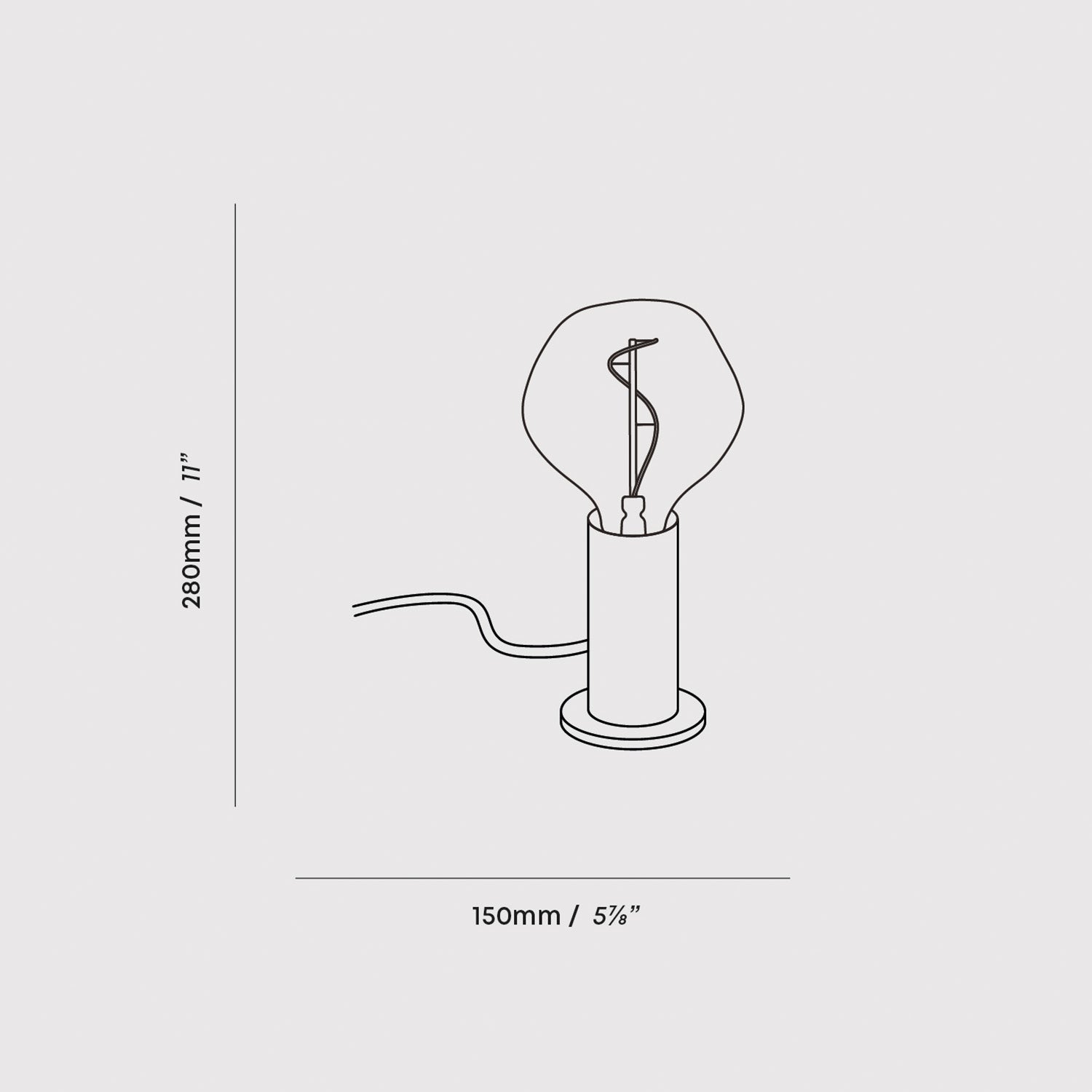 Lampe de table Knuckle en noyer + Voronoi I