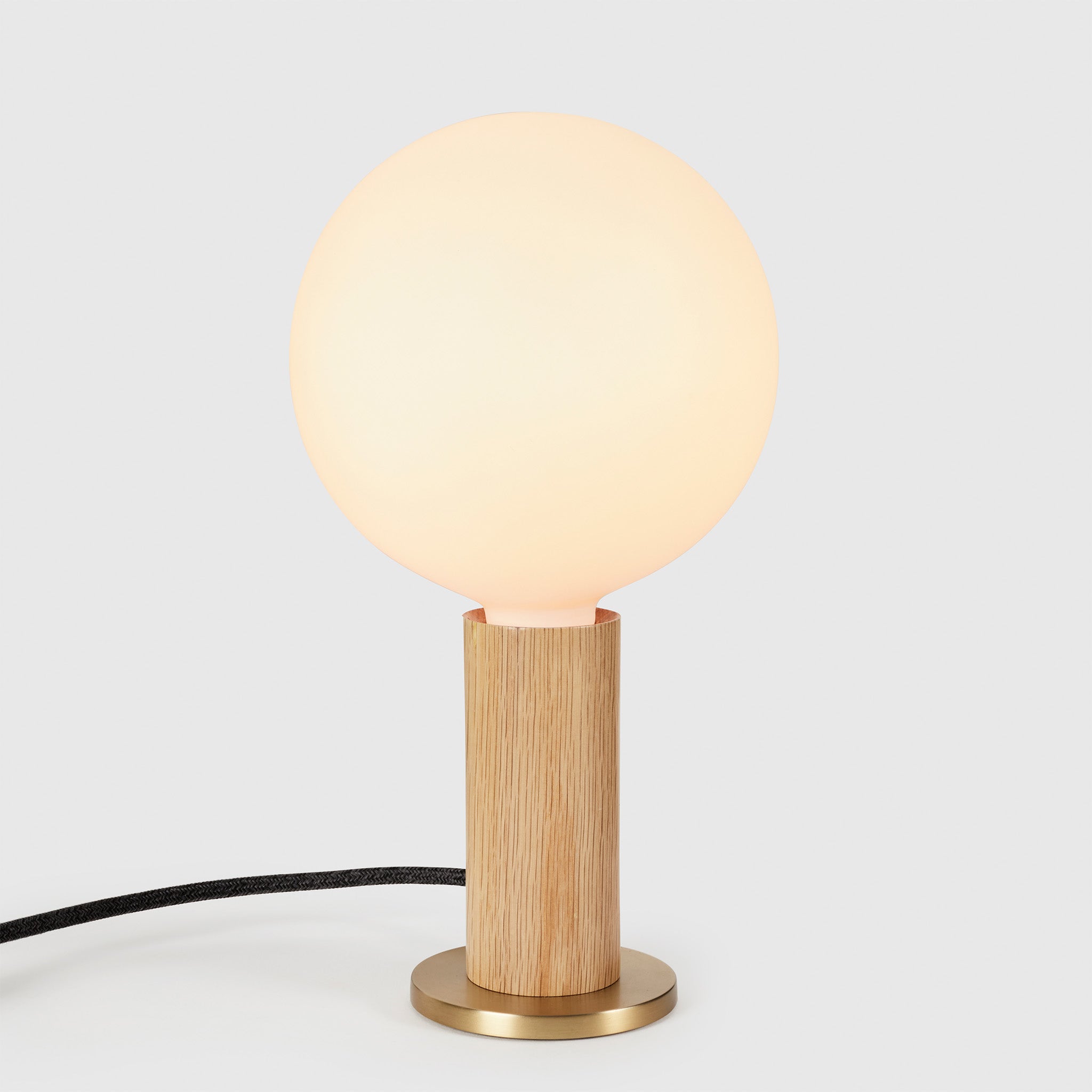 Lampe de table Knuckle en chêne + Sphère IV