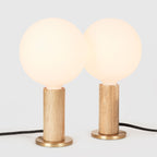 Lampe de table Knuckle en chêne + Sphère IV - Lot de 2