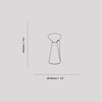 Lampe de cheminée portable en blanc pierre