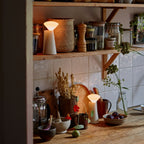 Lampe de table portable Mantle en blanc pierre - Lot de 2