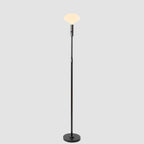 Lampadaire réglable Poise en graphite + ovale II