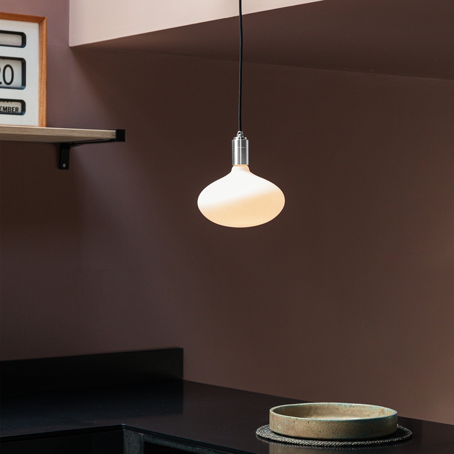 Suspension Oval II argentée