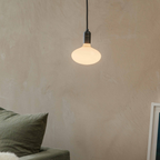 Suspension ovale couleur graphite