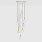 Neuf pendentifs en laiton + sphère IV