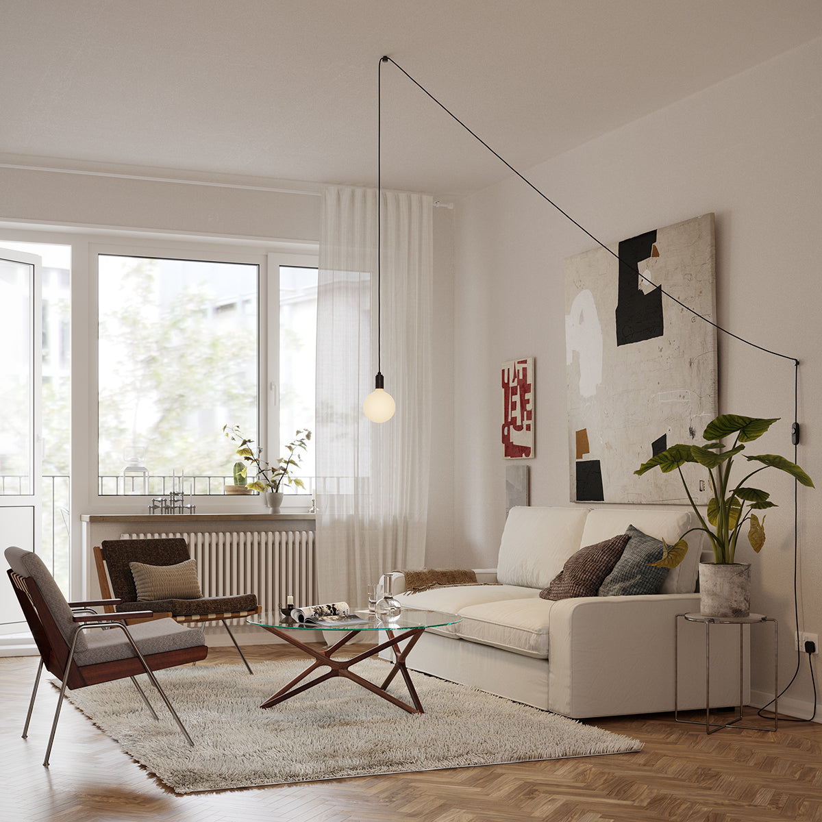 Pendentif Sphere IV enfichable couleur graphite