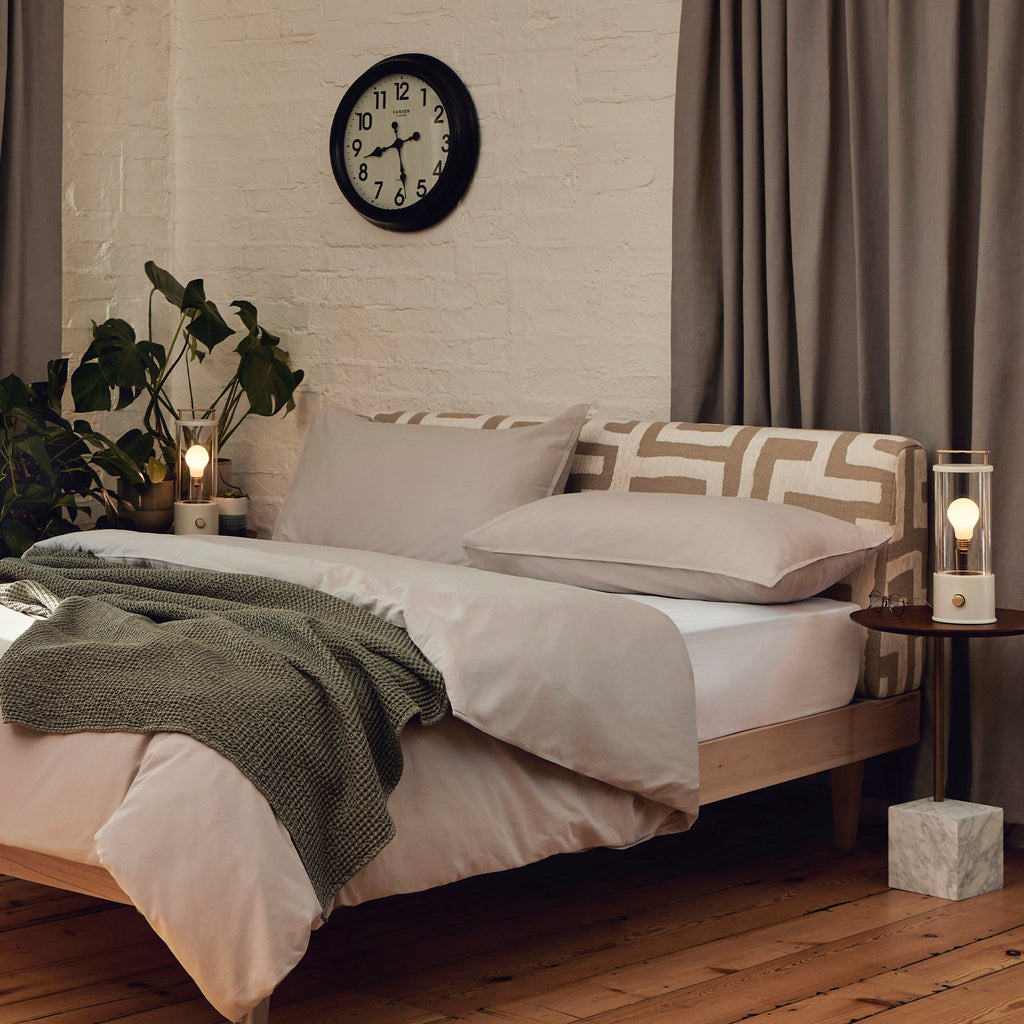 Lampe portable Muse en blanc noyer - Lot de 2