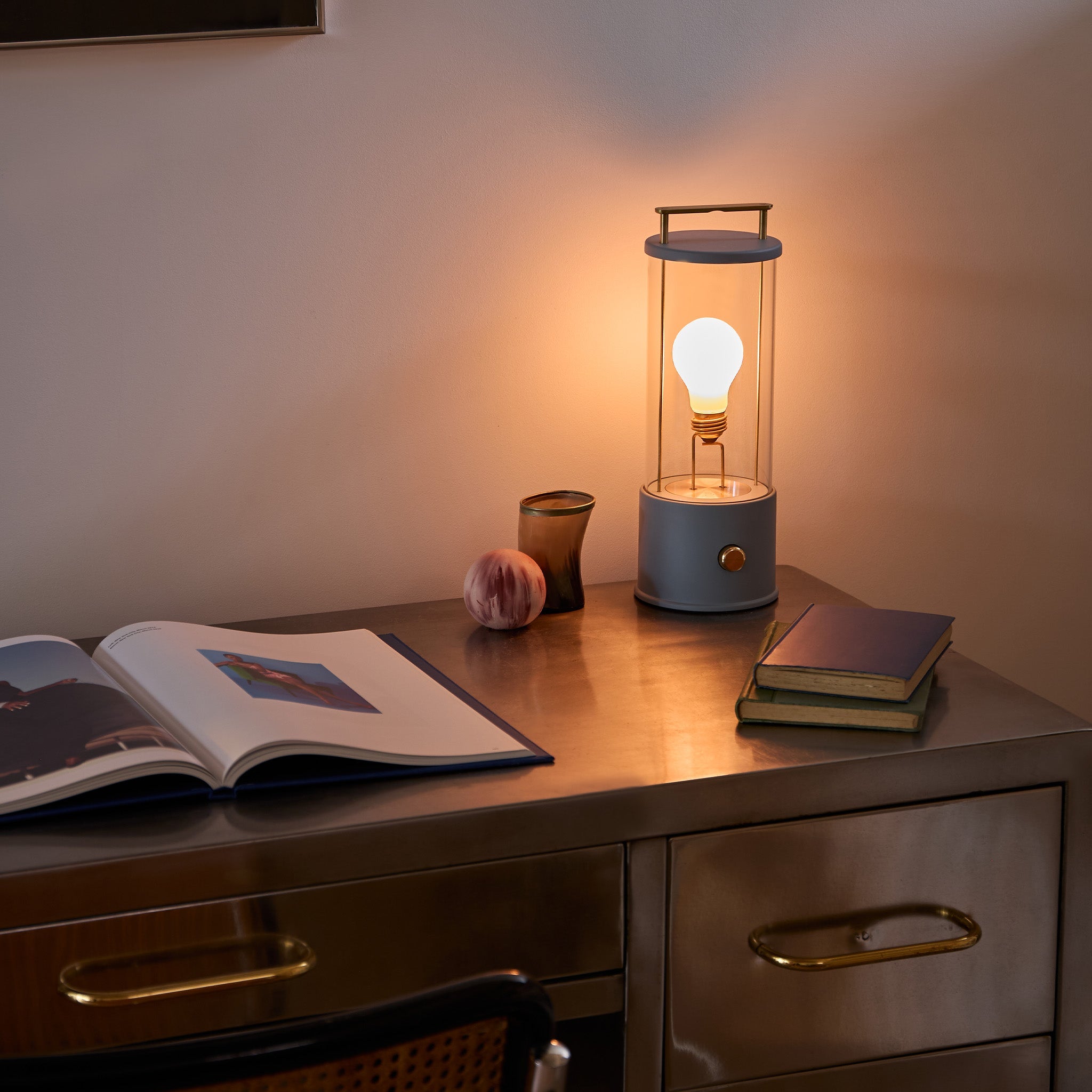 Lampe portable Muse en bleu selvedge