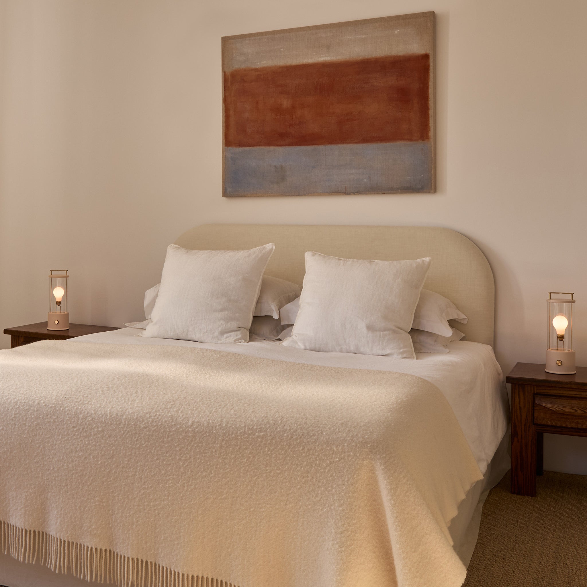 Lampe portable Muse, coloris rose plâtre - Lot de 2