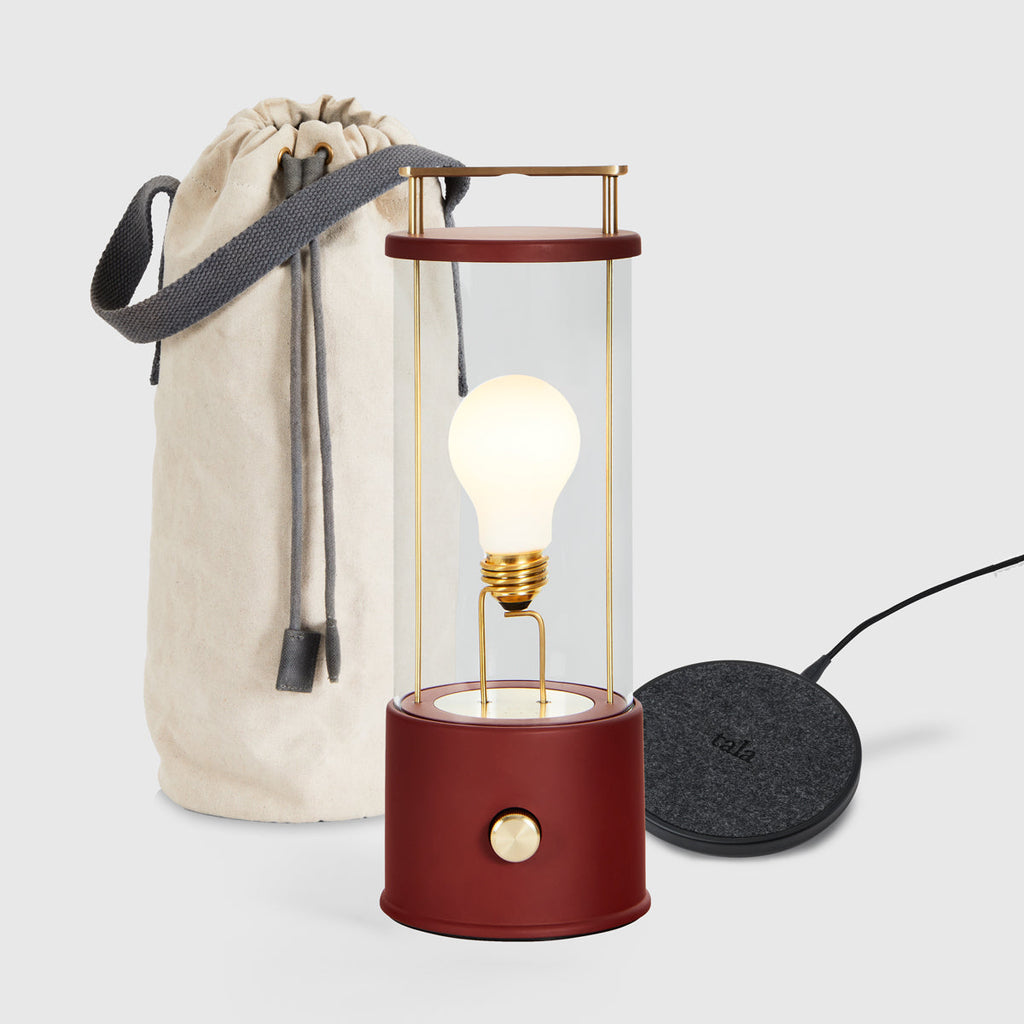 Ensemble lampe portable Muse rouge Pomona
