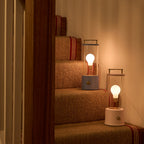 Lampe portable Muse, coloris Selvedge Blue + Setting Plaster Pink - Lot de 2