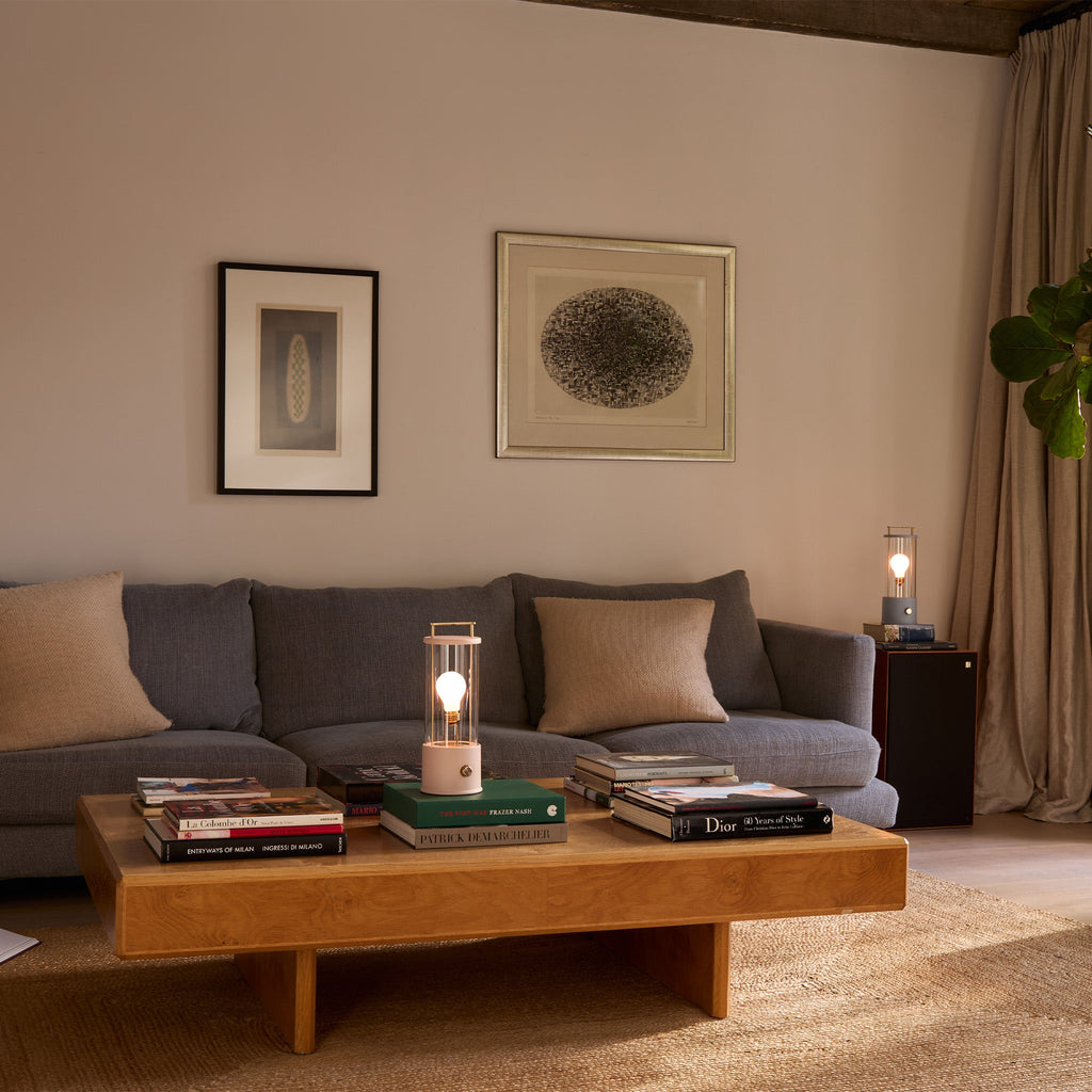 Lampe portable Muse, coloris Selvedge Blue + Setting Plaster Pink - Lot de 2