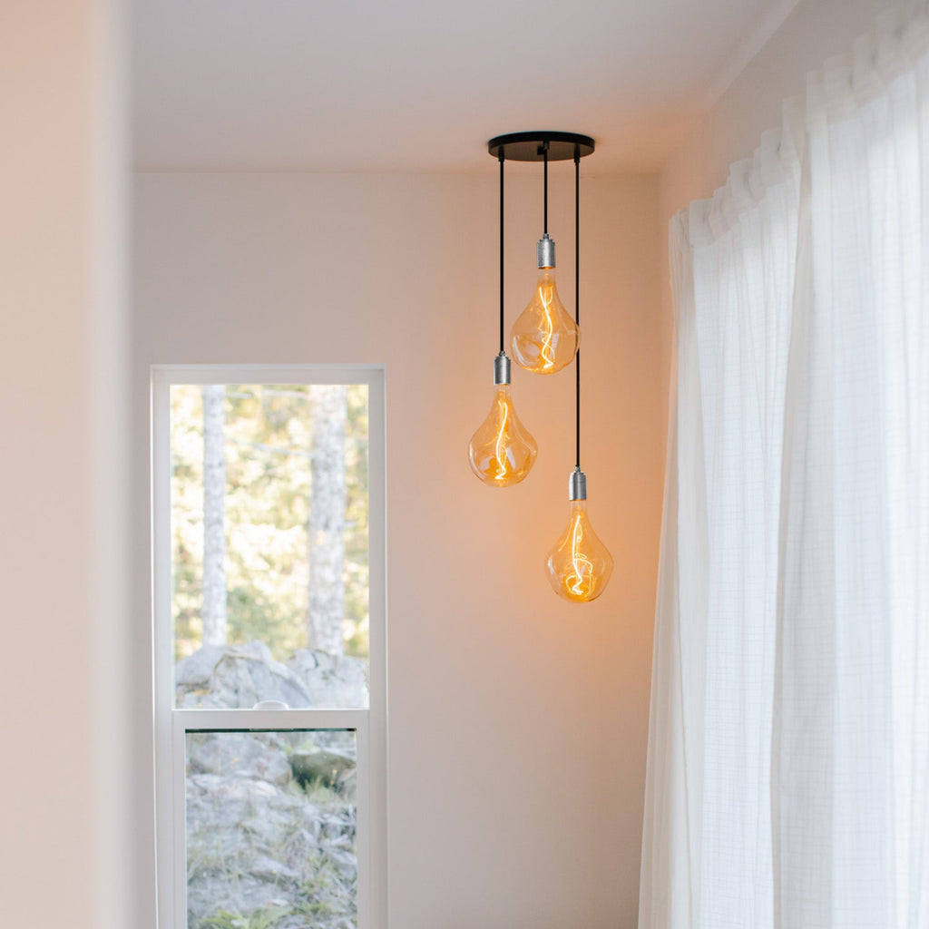 Pendentif triple en argent + Voronoi II