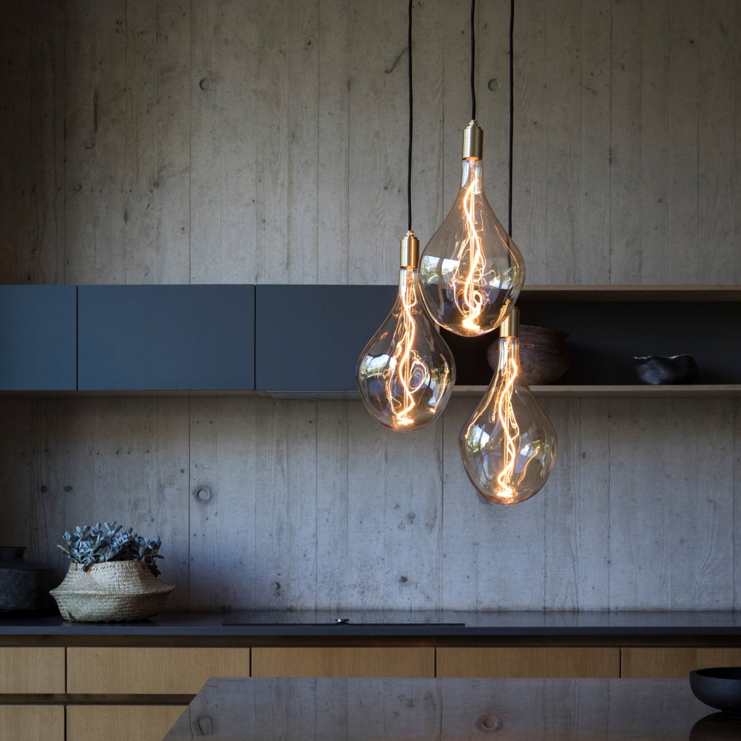 Suspension Voronoi III en laiton - Lot de 3