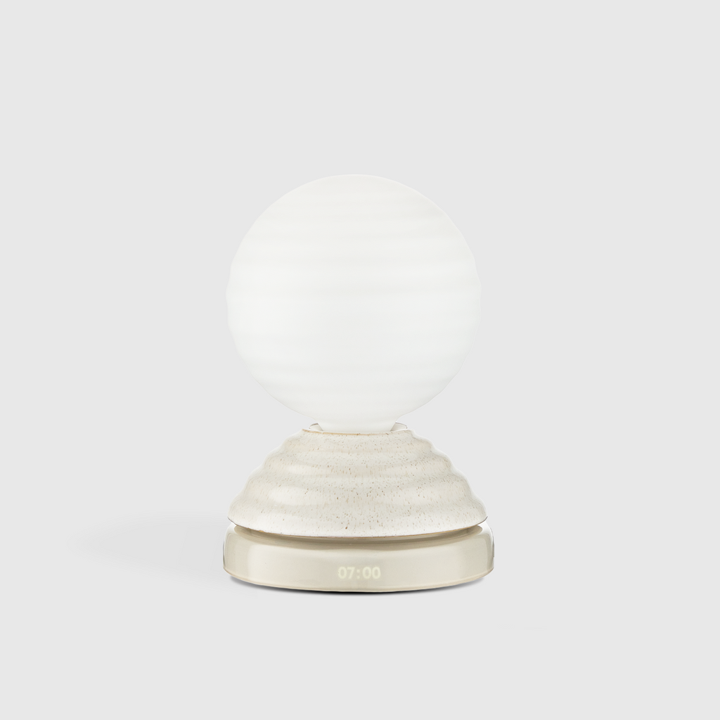 Veilleuse WAKE Sleep Light en blanc galet