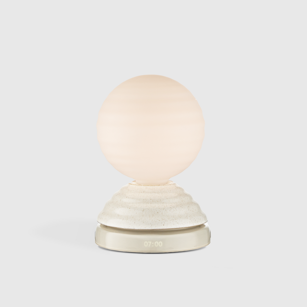 Veilleuse WAKE Sleep Light en blanc galet