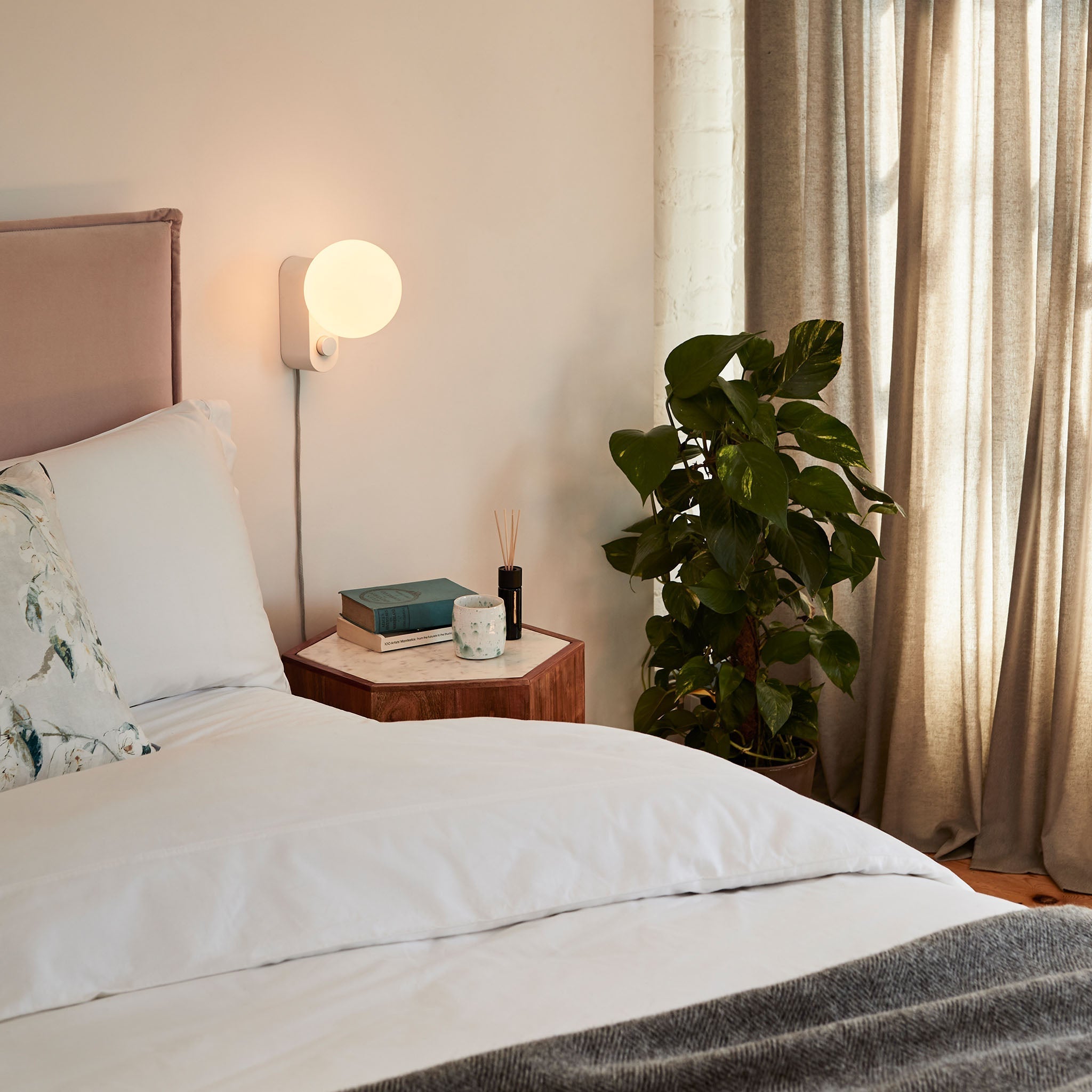 Lampe multi-usages en alumine couleur craie - Lot de 2