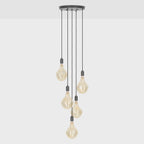 Cinq pendentifs en graphite + Voronoi II