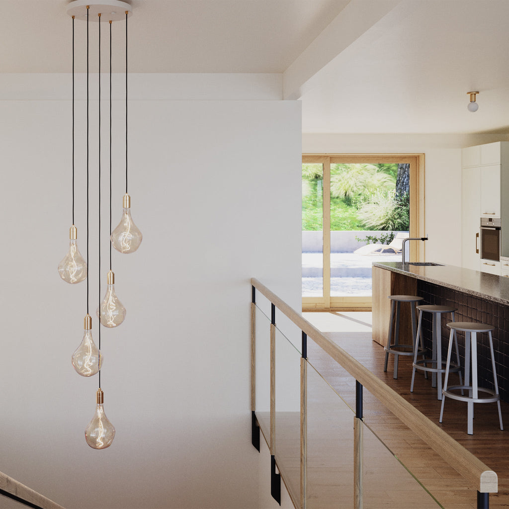 Cinq pendentifs en laiton + Voronoi II