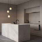 Pendentif triple en graphite + sphère IV