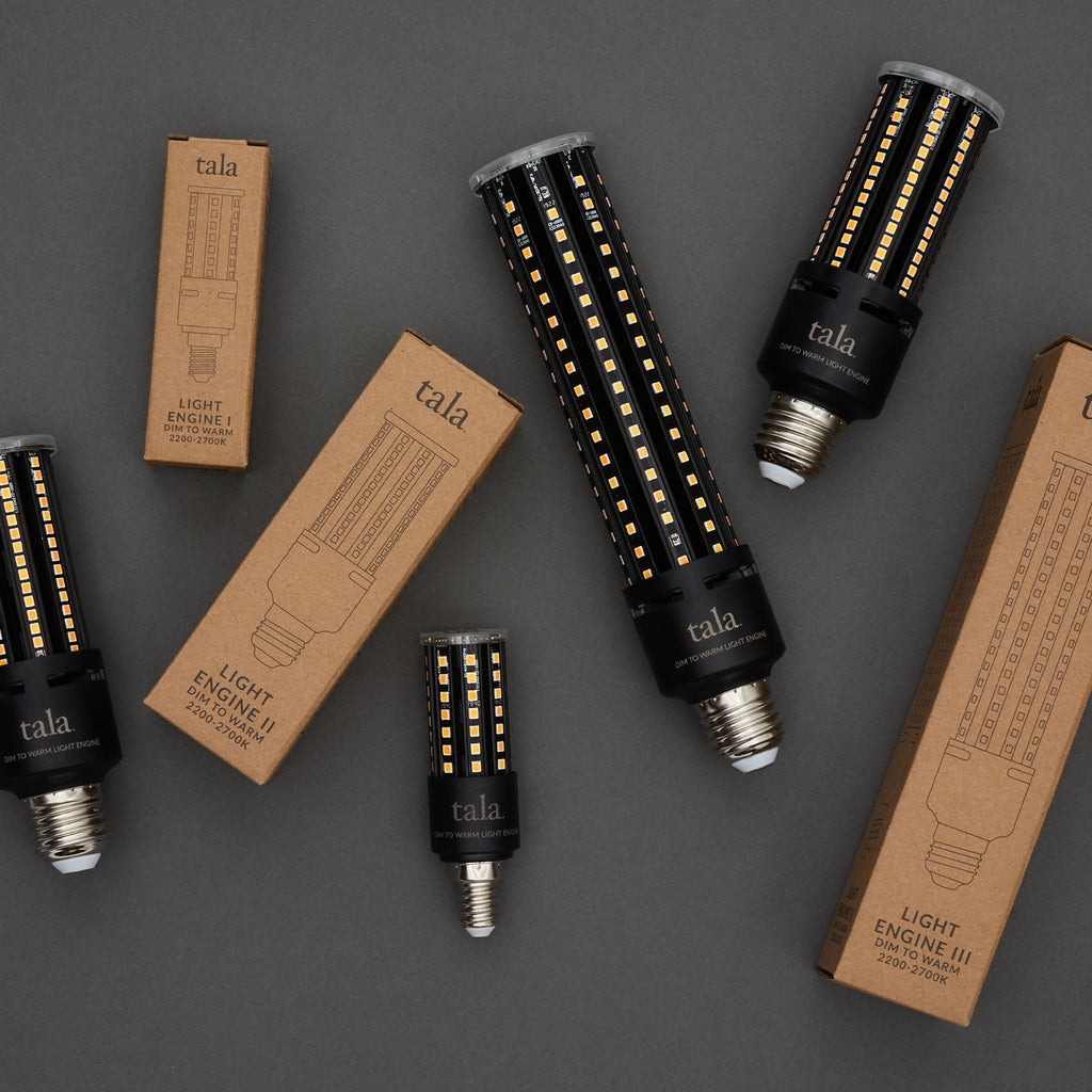 Ampoule LED Light Engine II E26 à variation d'intensité (de faible à moyenne).