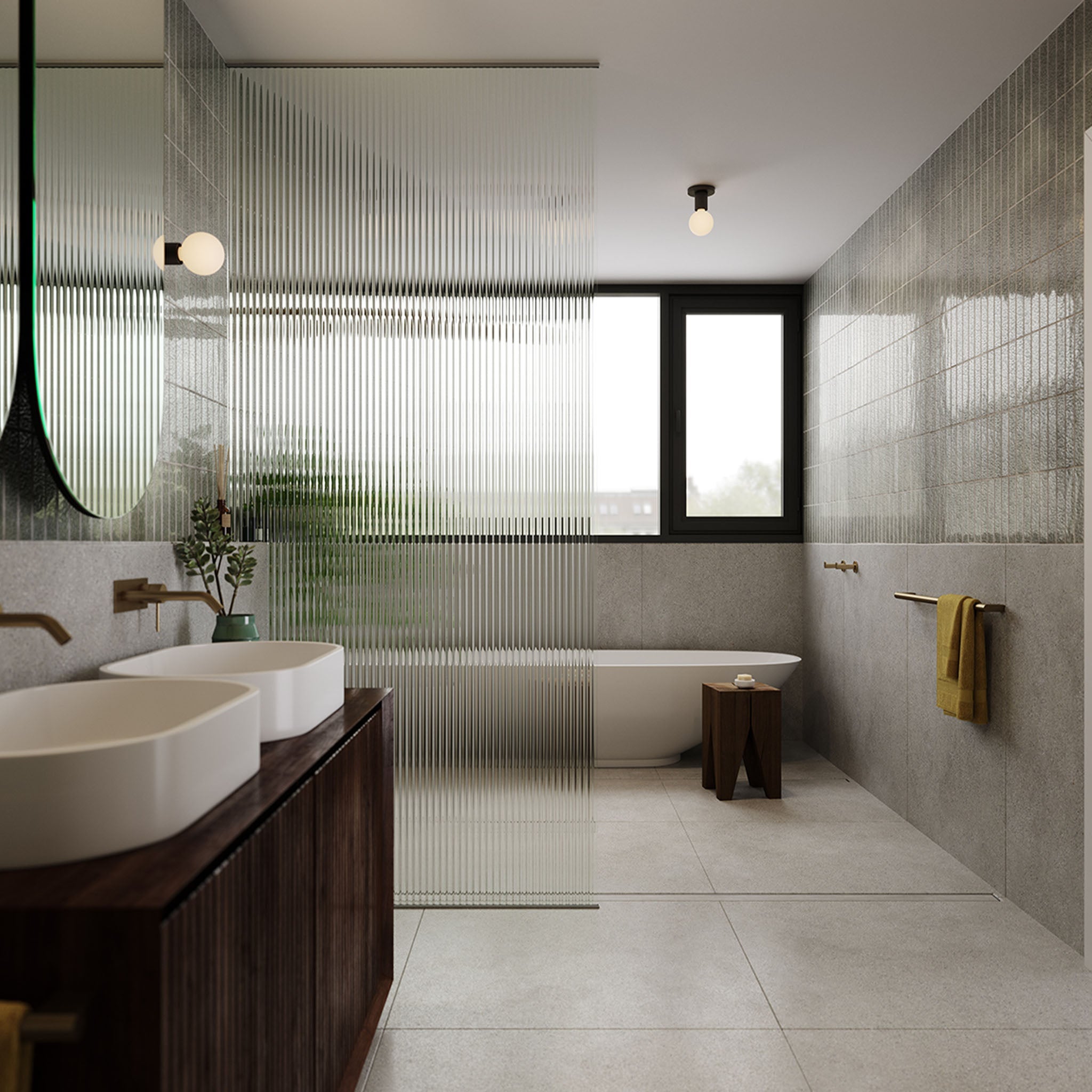 Applique murale Lochan couleur graphite