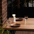 Lampe de table portable Mantle en blanc pierre - Lot de 2