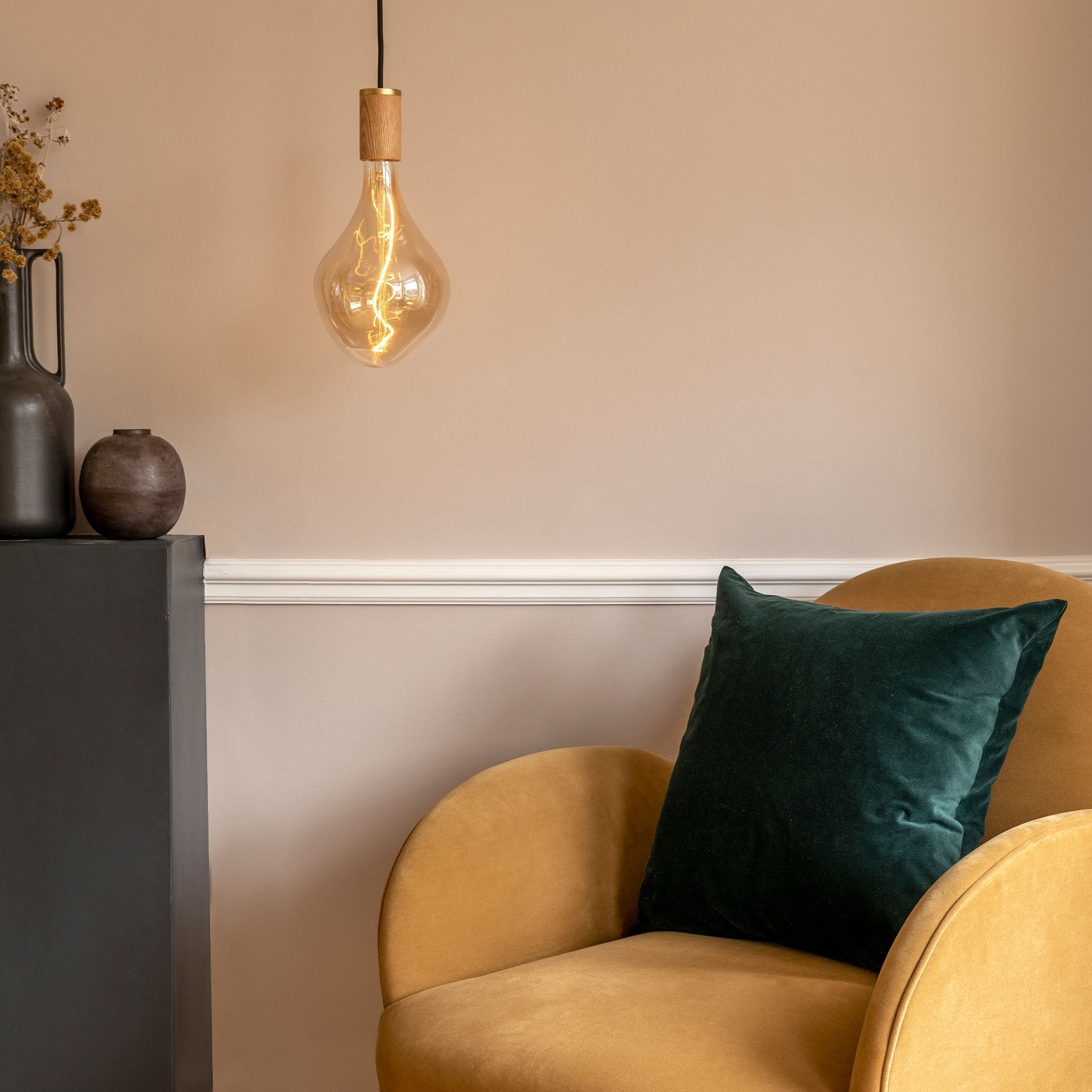 Suspension Voronoi II en chêne