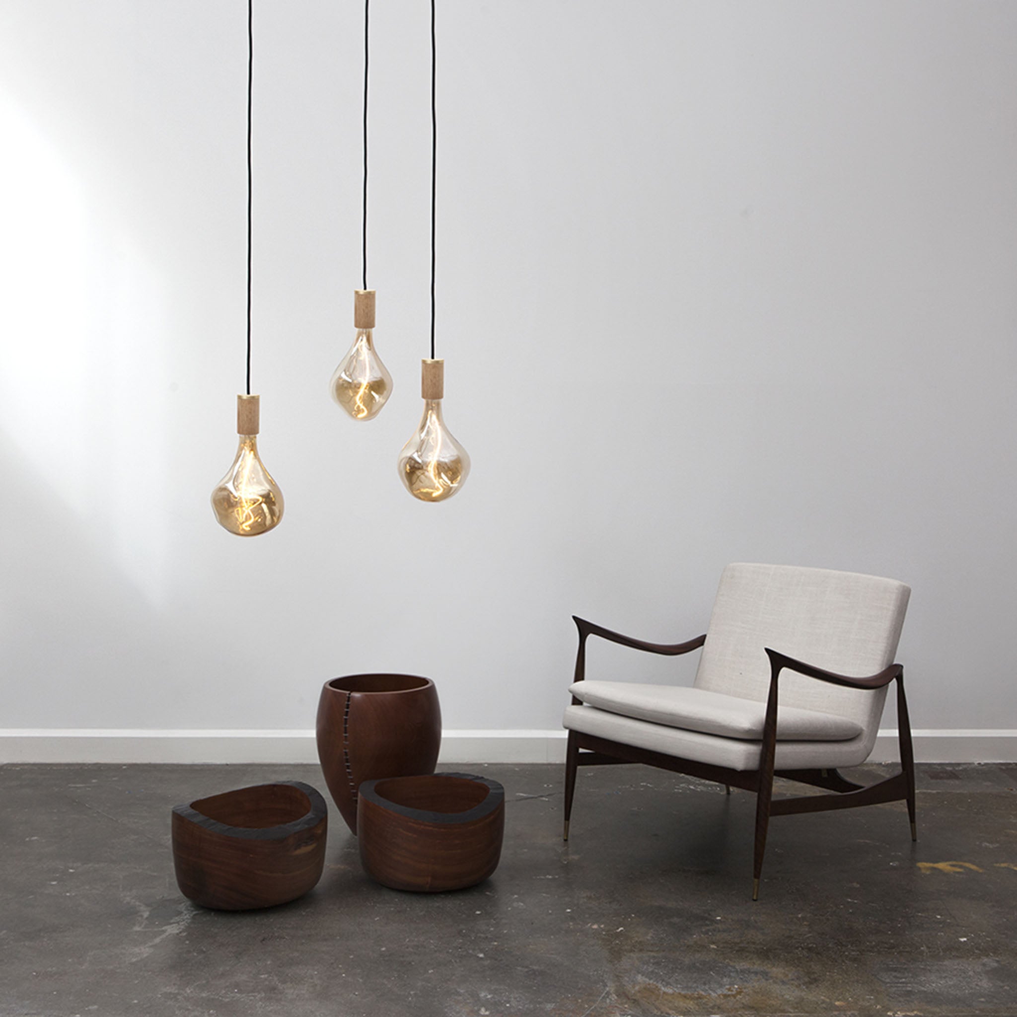 Suspension Voronoi II en chêne