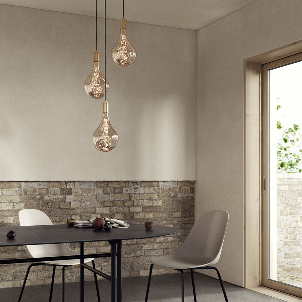 Triple pendentif en laiton + Voronoi II